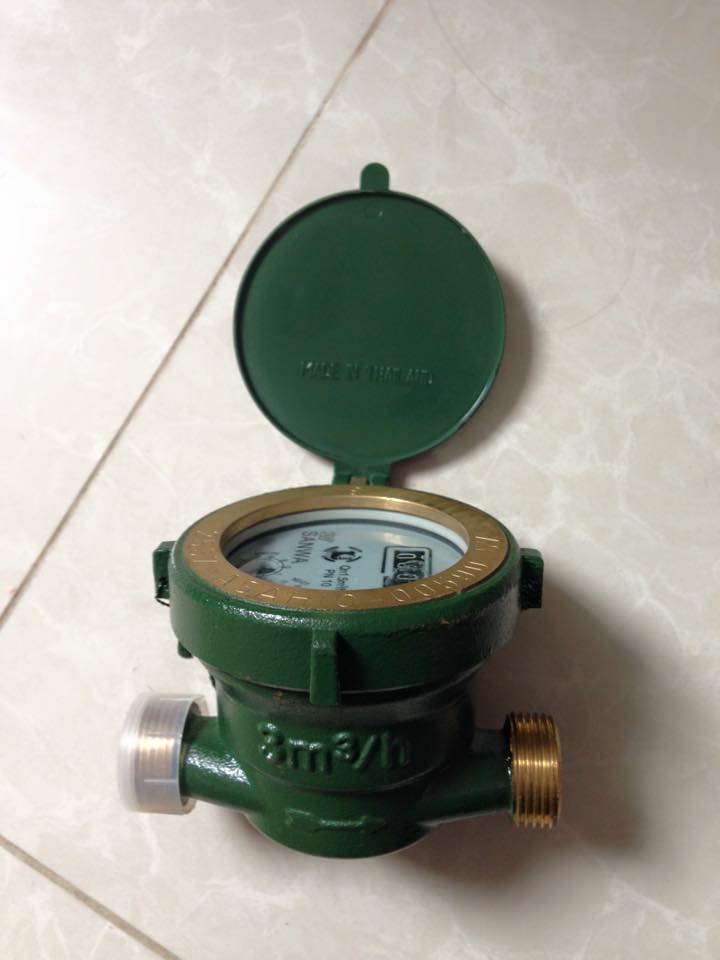 Đồng Hồ Nước Sanwa SV15 mặt ngang